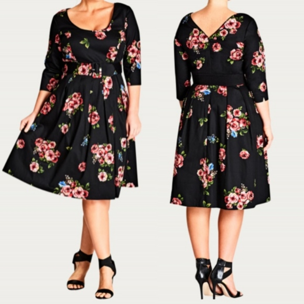 *New w/Tags* City Chic Vintage Rose Dress - Size 20